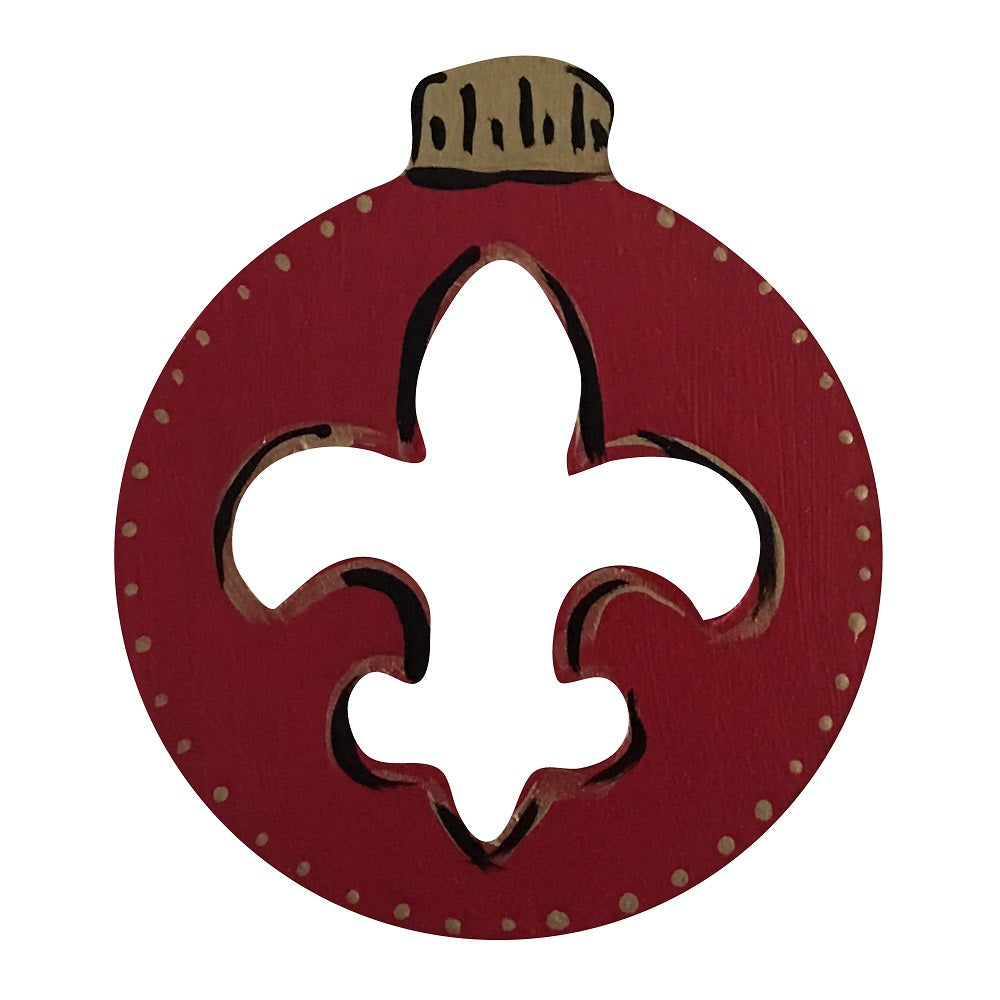 Basic Shape Ornament MDF Cutout Fleur De Lis Silhouette - Unfinished For DIY
