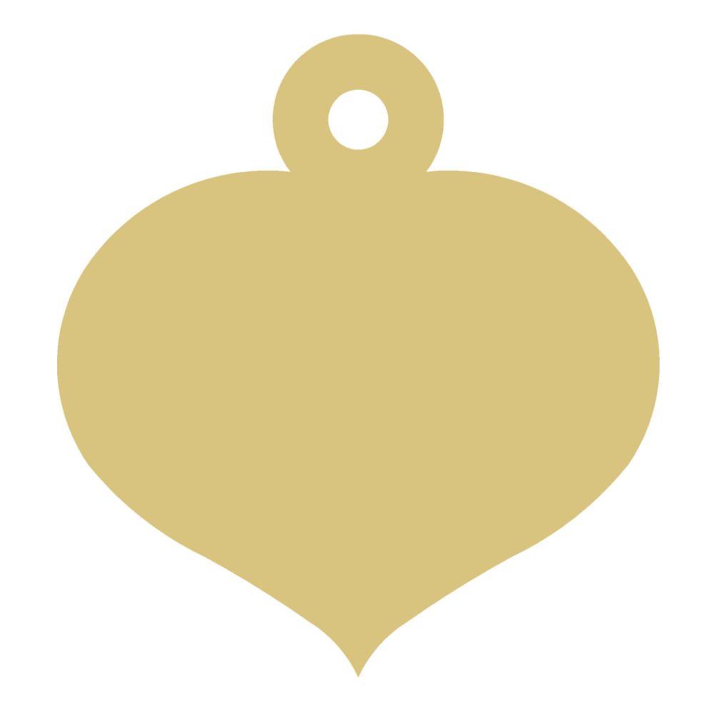 Basic Shape Heart MDF Cutout Festive Ornament Silhouette - Unfinished For DIY