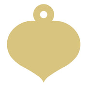 Basic Shape Heart MDF Cutout Festive Ornament Silhouette - Unfinished For DIY
