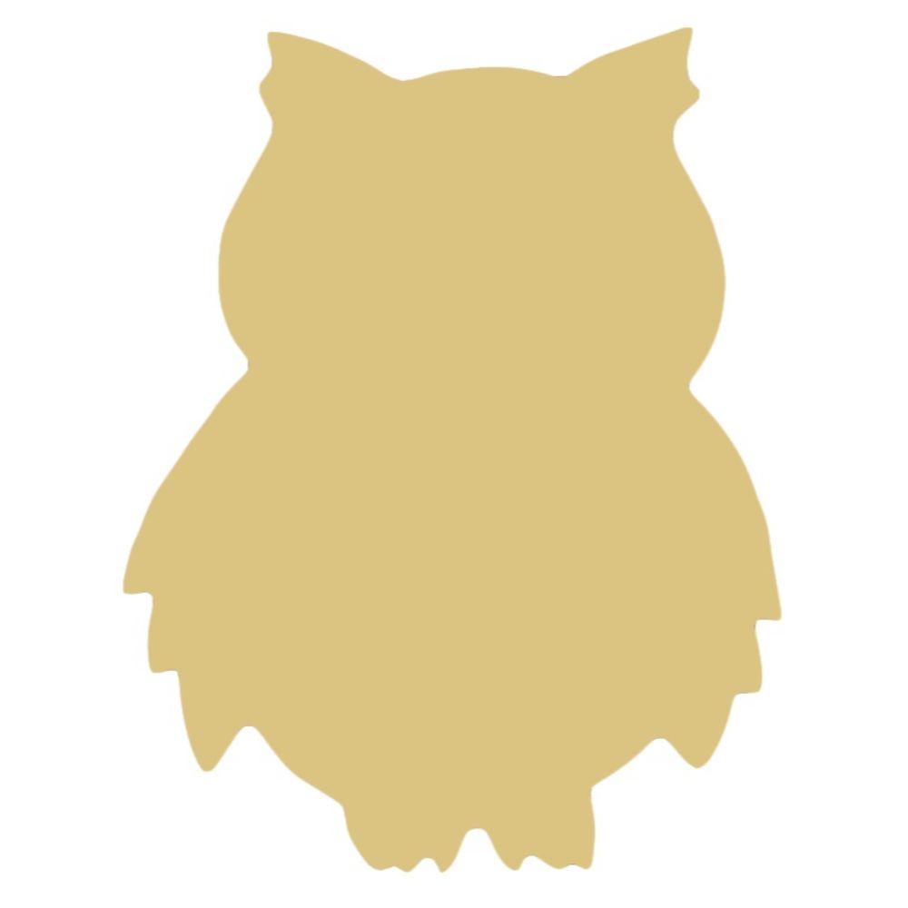 Basic Shape Owl MDF Cutout Owl Silhouette Style 1 - Unfinished For DIY