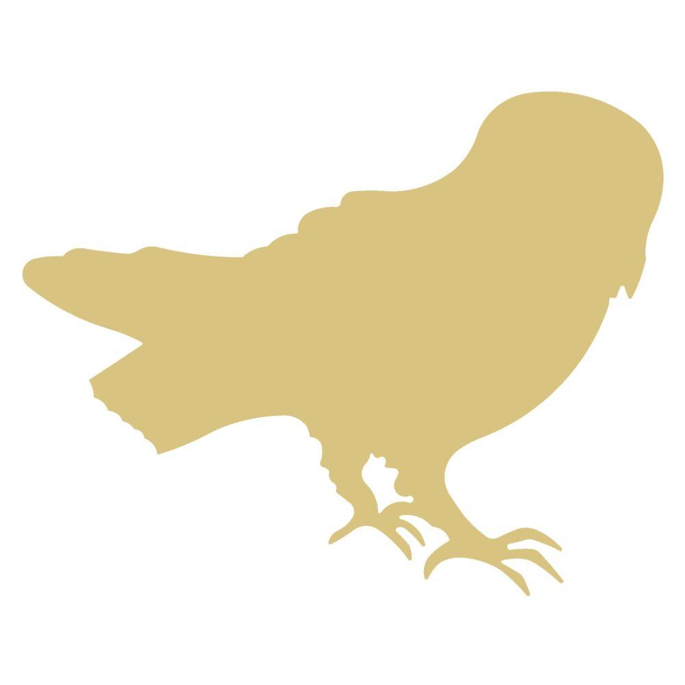Basic Shape Owl MDF Cutout Owl Silhouette Style 2 - Unfinished For DIY