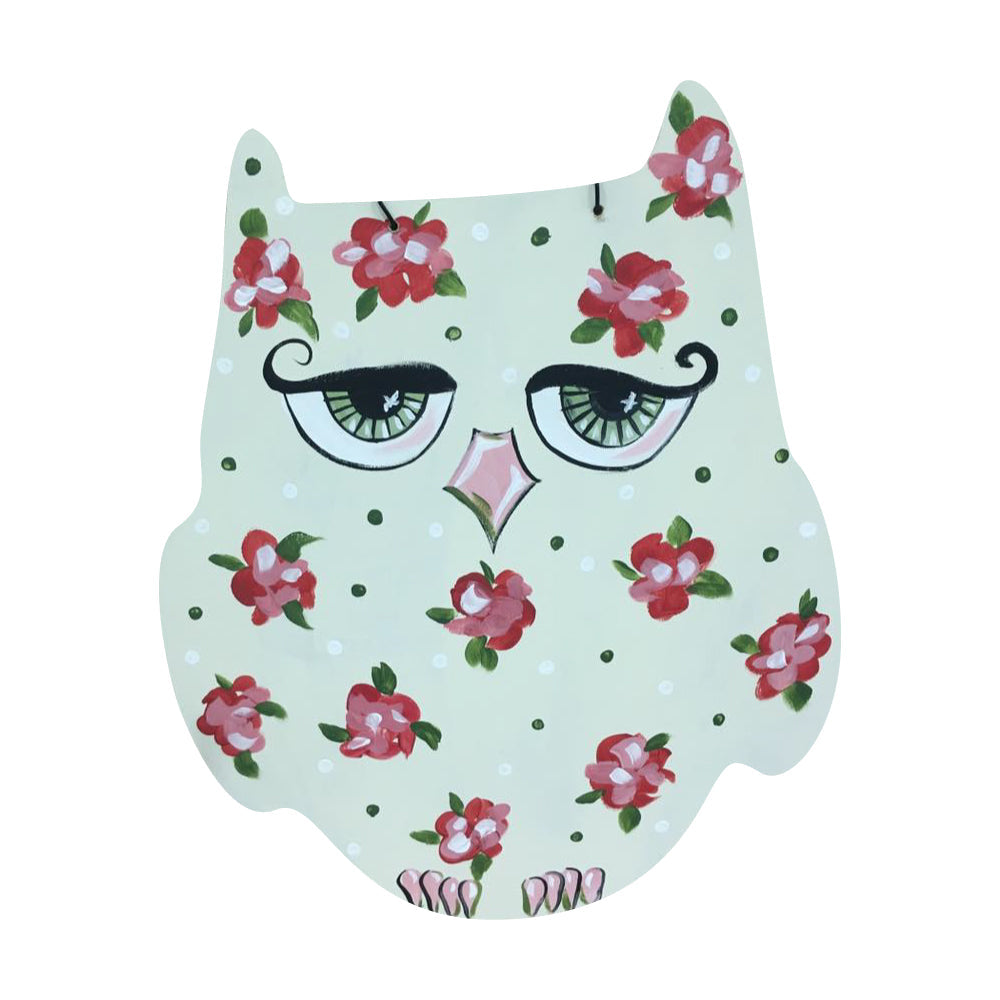 Basic Shape Owl MDF Cutout Silhouette Style 3 - Unfinished For DIY