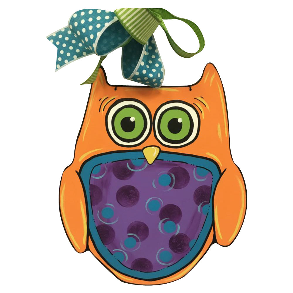 Basic Shape Owl MDF Cutout Silhouette Style 3 - Unfinished For DIY