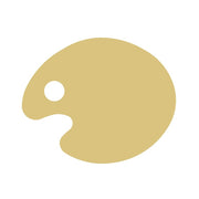 Basic Shape Palette MDF Cutout Artist Palette Silhouette - Unfinished For DIY