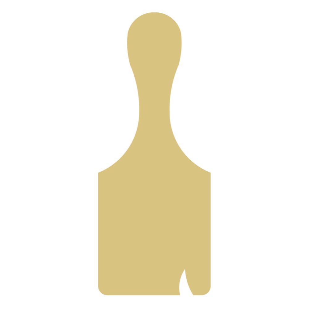 Basic Shape Paint Brush MDF Cutout Silhouette Style 1 - Unfinished For DIY