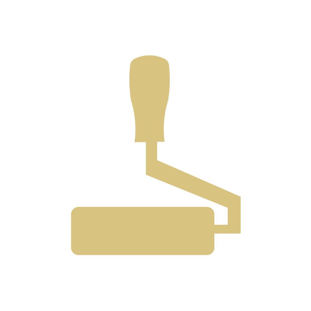 Basic Shape Paint Roller MDF Cutout Paint Roller Silhouette - Unfinished For DIY
