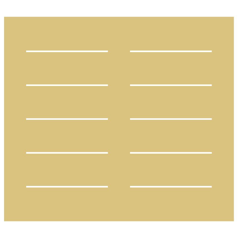 Basic Shape Pallet Board MDF Cutout Six Horizontal Slats - Unfinished For DIY