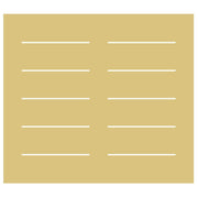 Basic Shape Pallet Board MDF Cutout Six Horizontal Slats - Unfinished For DIY