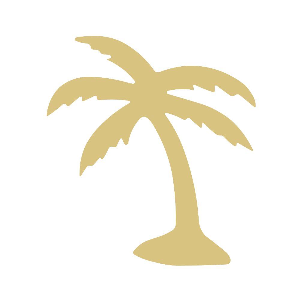 Basic Shape Palm Tree MDF Cutout Silhouette Style 2 - Unfinished For DIY