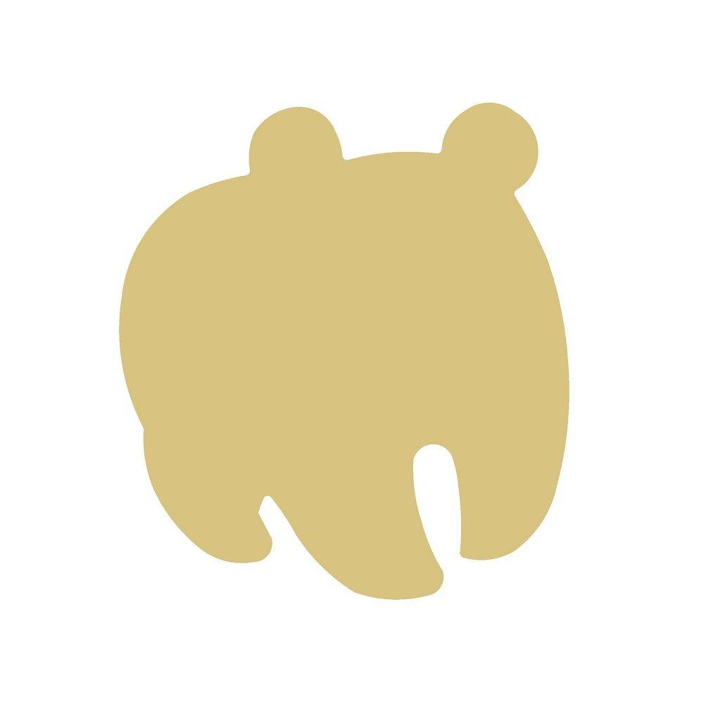 Basic Shape Panda Bear MDF Cutout Panda Bear Silhouette - Unfinished For DIY