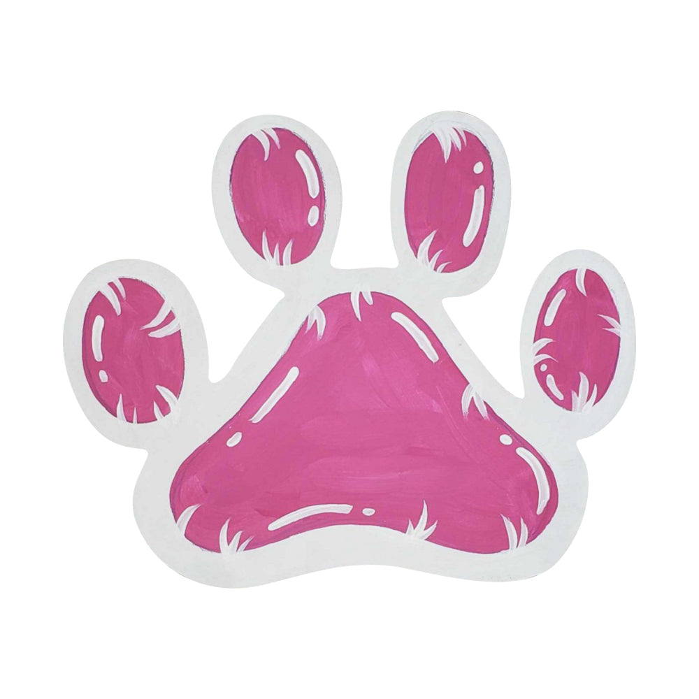 Basic Shape Paw MDF Cutout Paw Print Silhouette Style 1 - Unfinished For DIY