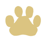 Basic Shape Paw MDF Cutout Paw Print Silhouette Style 1 - Unfinished For DIY