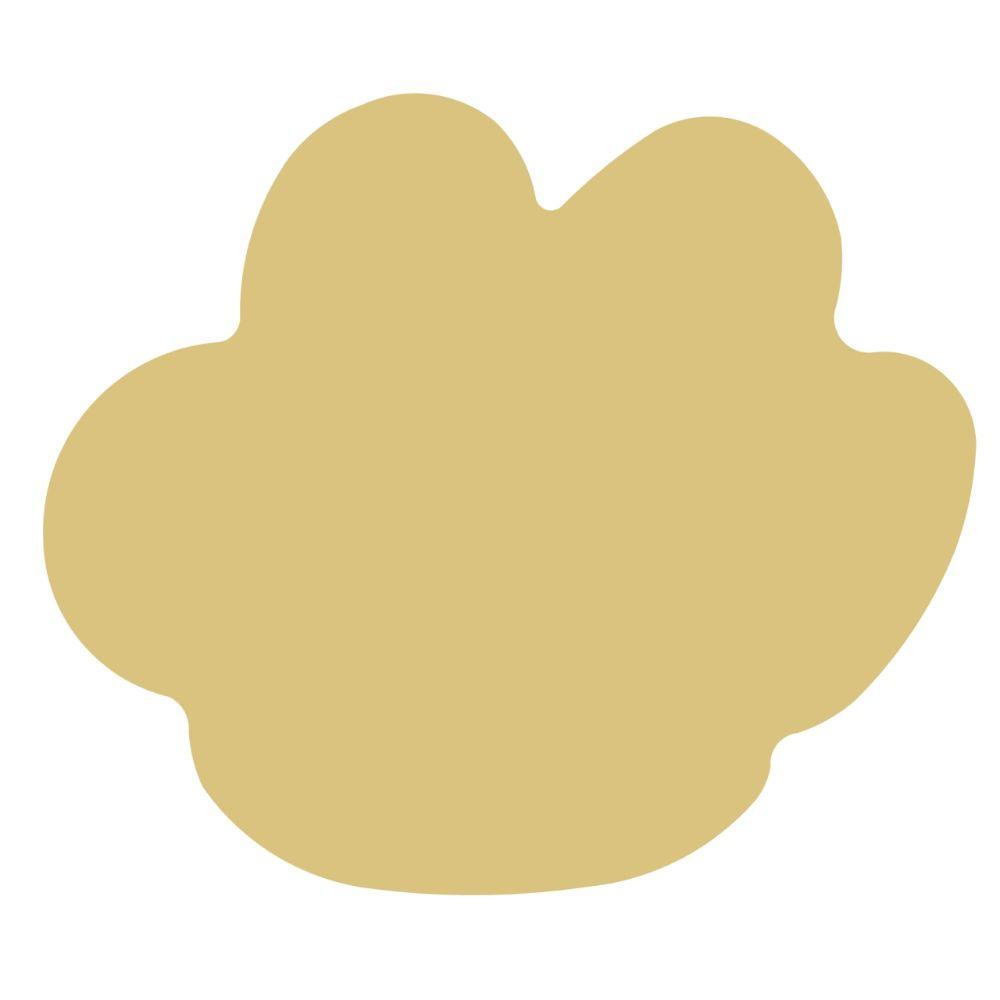 Basic Shape Paw MDF Cutout Paw Print Silhouette Style 2 - Unfinished For DIY