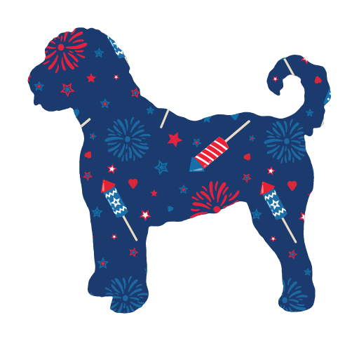 PIPPA BLU DESIGNS BLUE DOODLE WITH FIREWORKS