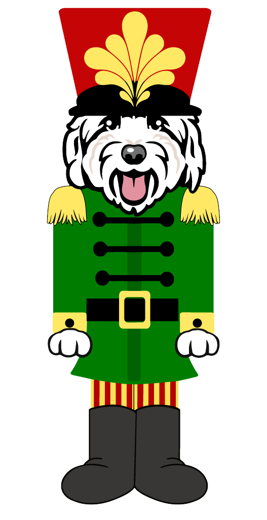 PIPPA BLU DESIGNS WHITE DOODLE NUTCRACKER