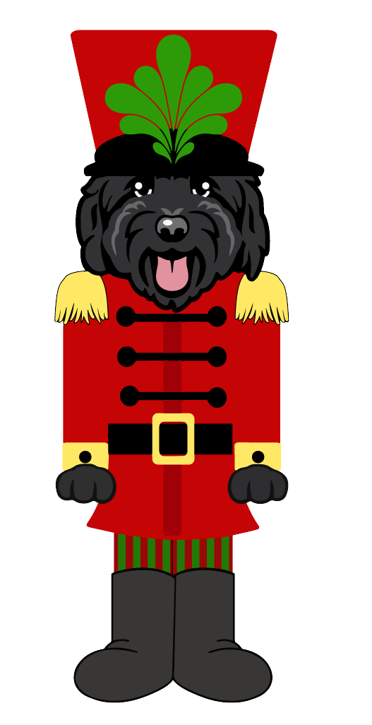 PIPPA BLU DESIGNS BLACK DOODLE NUTCRACKER