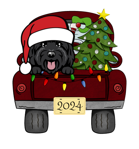 PIPPA BLU DESIGNS BLACK DOODLE IN TRUCK