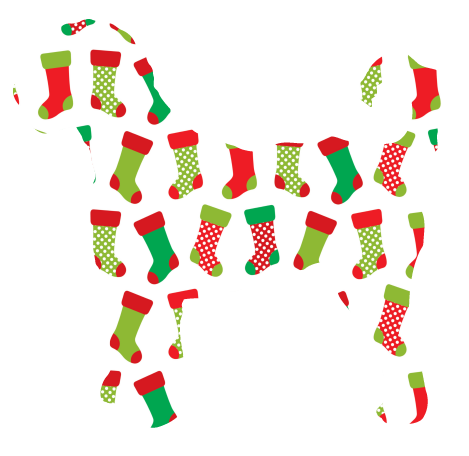 PIPPA BLU DESIGNS WHITE DOODLE WITH STOCKINGS