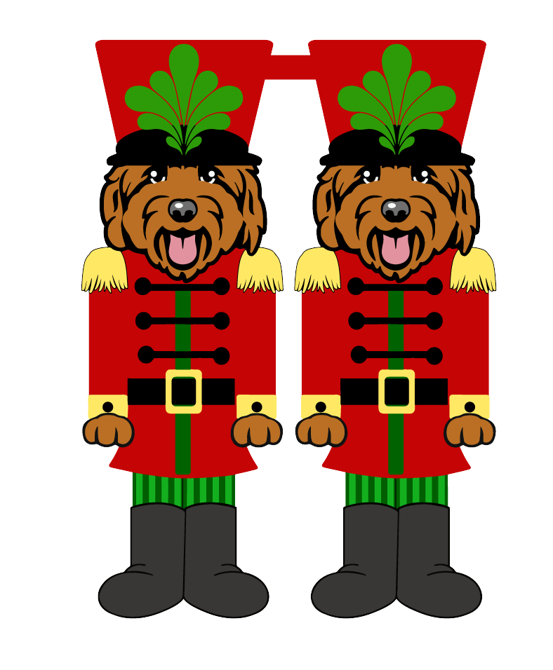PIPPA BLU DESIGNS BROWN DOODLE DOUBLE NUTCRACKER