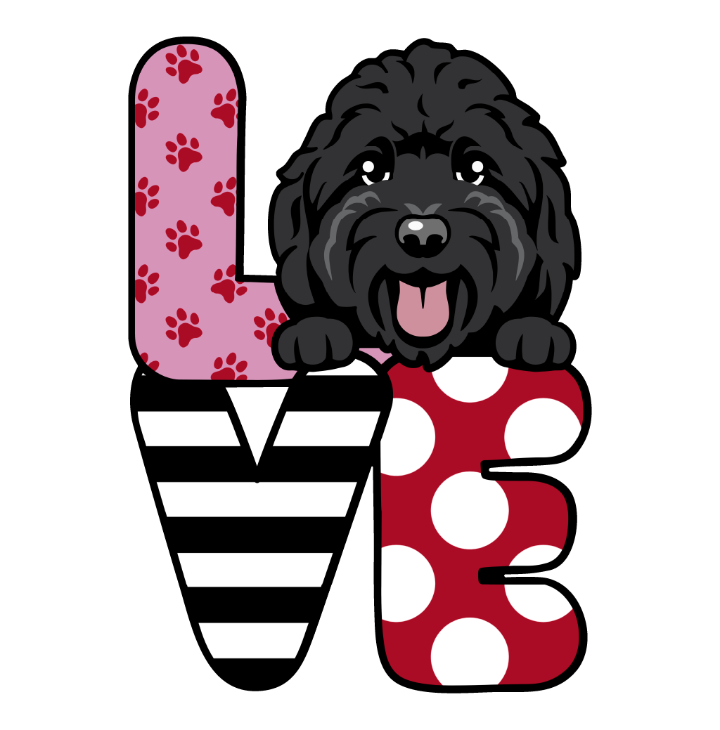 PIPPA BLU DESIGNS BLACK DOODLE LOVE