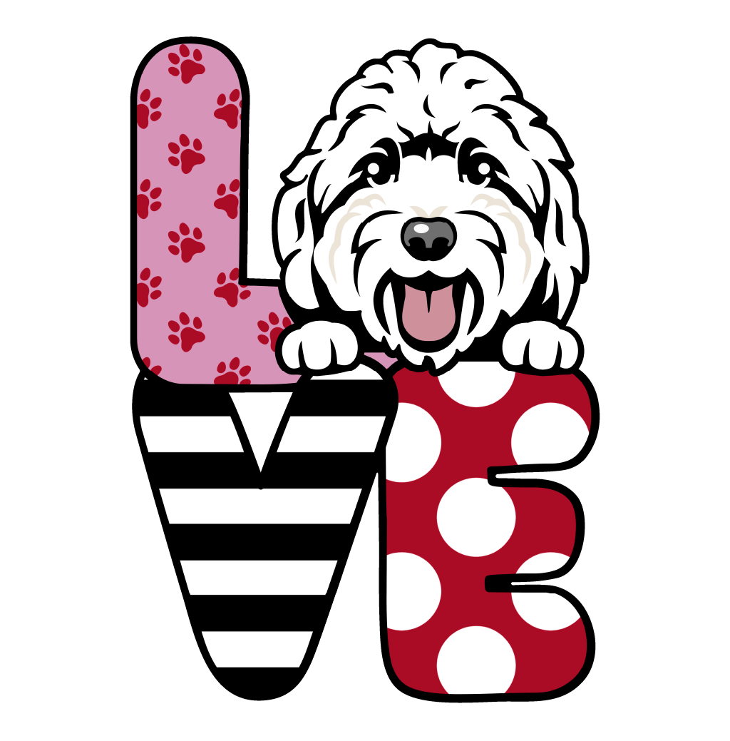 PIPPA BLU DESIGNS WHITE DOODLE LOVE