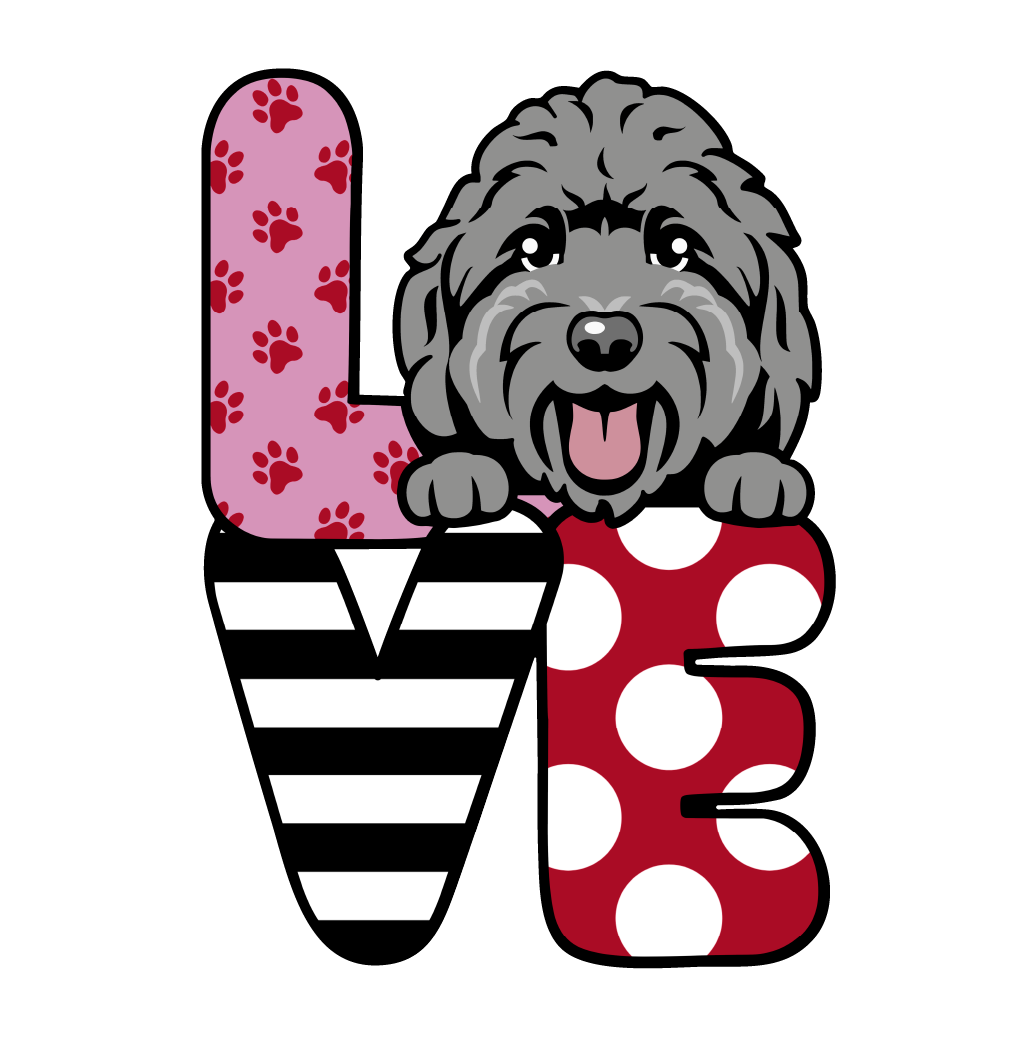 PIPPA BLU DESIGNS GRAY DOODLE LOVE