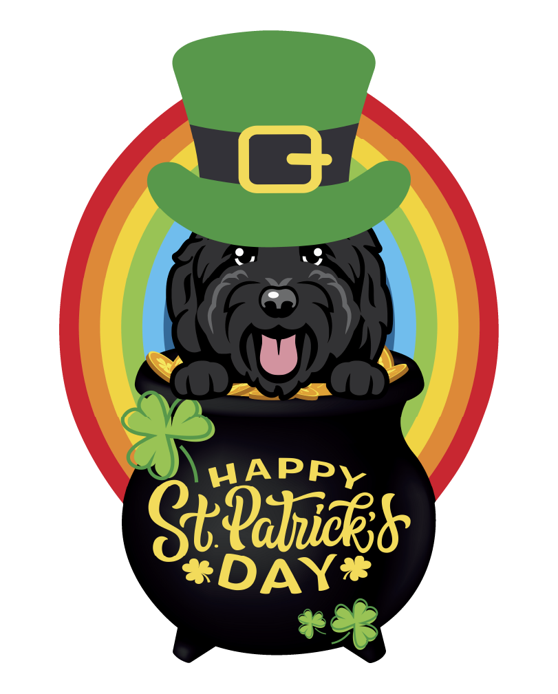 PIPPA BLU DESIGNS ST PATRICKS BLACK DOODLE