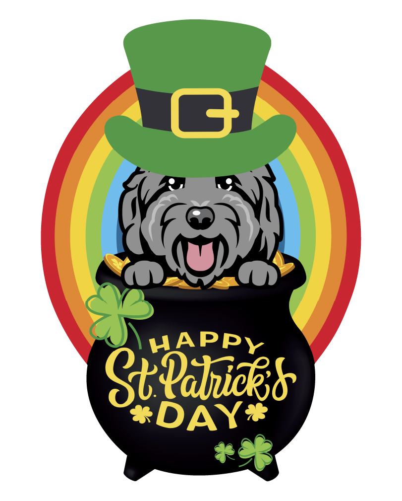 PIPPA BLU DESIGNS ST PATRICKS GRAY DOODLE