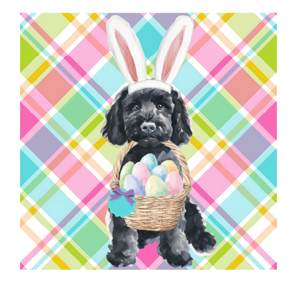 PIPPA BLU DESIGNS BLACK DOODLE WITH BASKET