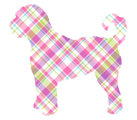 PIPPA BLU DESIGNS PASTEL PURPLE PLAID DOODLE