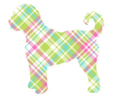 PIPPA BLU DESIGNS PASTEL GREEN PLAID DOODLE