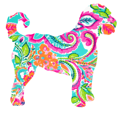 PIPPA BLU DESIGNS COLORFUL DOODLE DOG