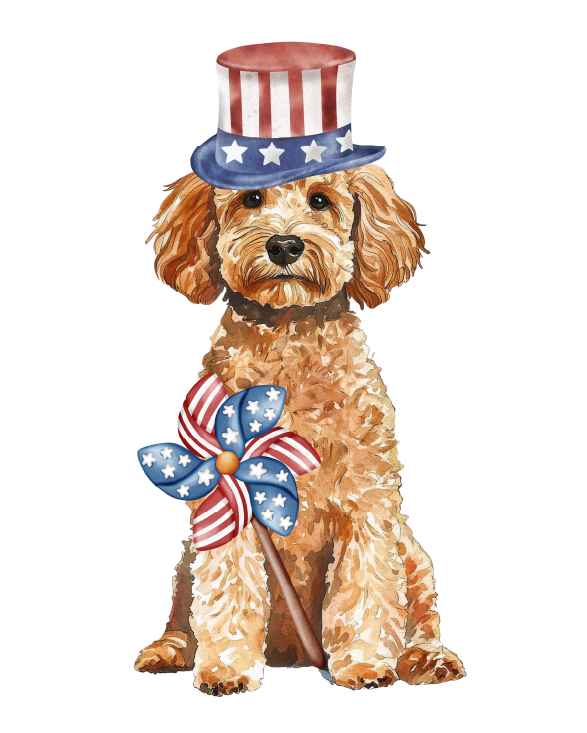 PIPPA BLU DESIGNS PATRIOTIC TAN DOODLE