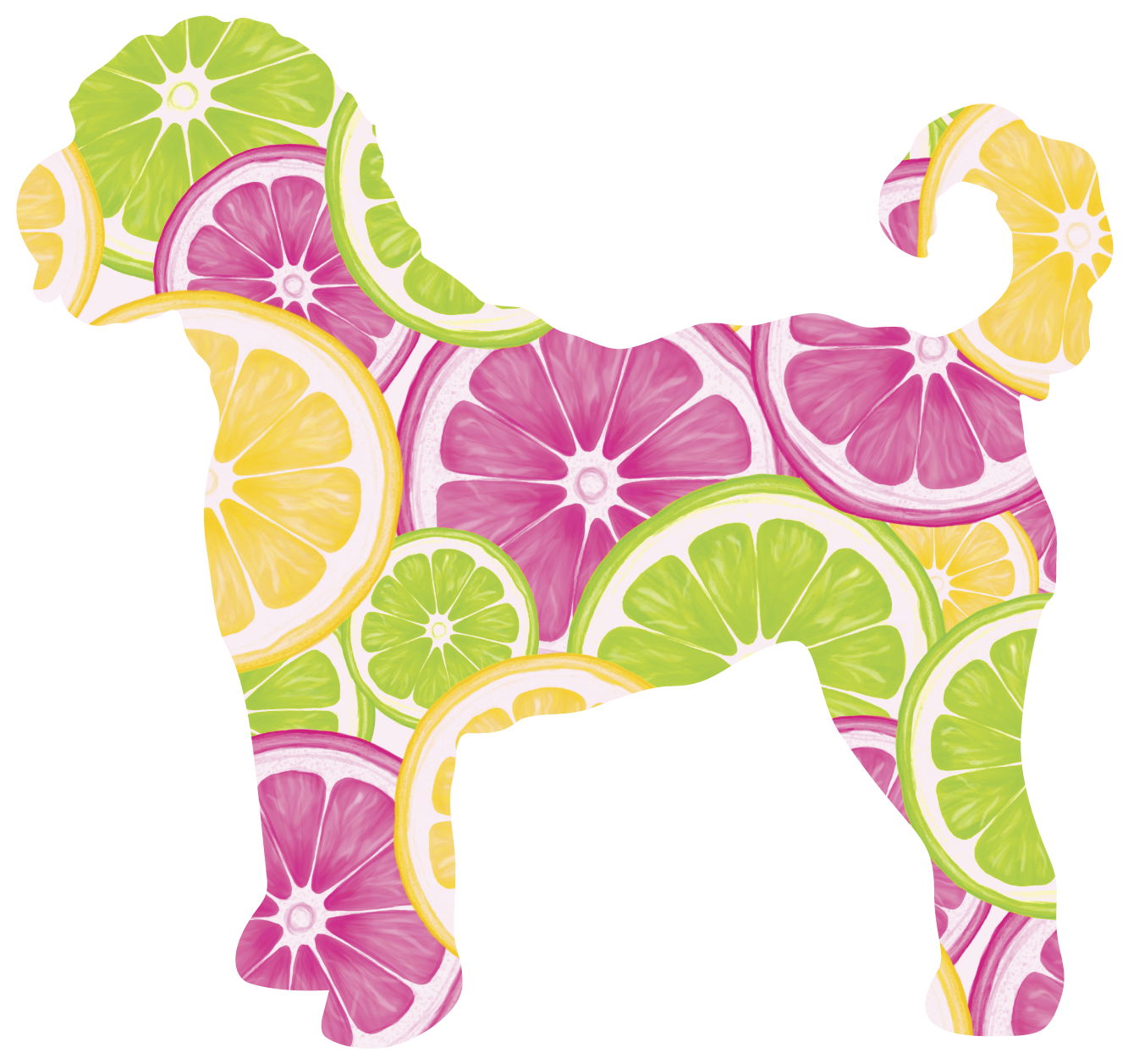PIPPA BLU DESIGNS LEMON AND LINE SLICES DOODLE