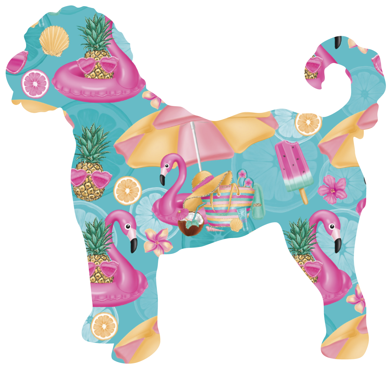 PIPPA BLU DESIGNS FLAMINGO POOL FLOAT DOODLE