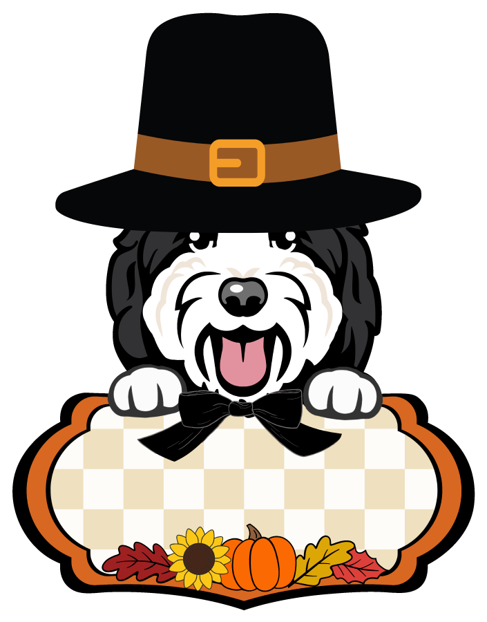 PIPPA BLU DESIGNS BERNADOODLE WITH THANKSGIVING HAT