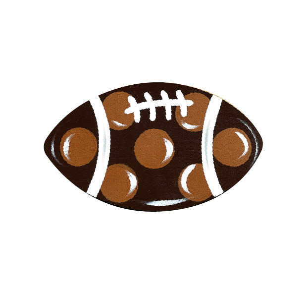 PIPPA BLU DESIGNS FOOTBALL WITH LIGHT BROWN DOTS