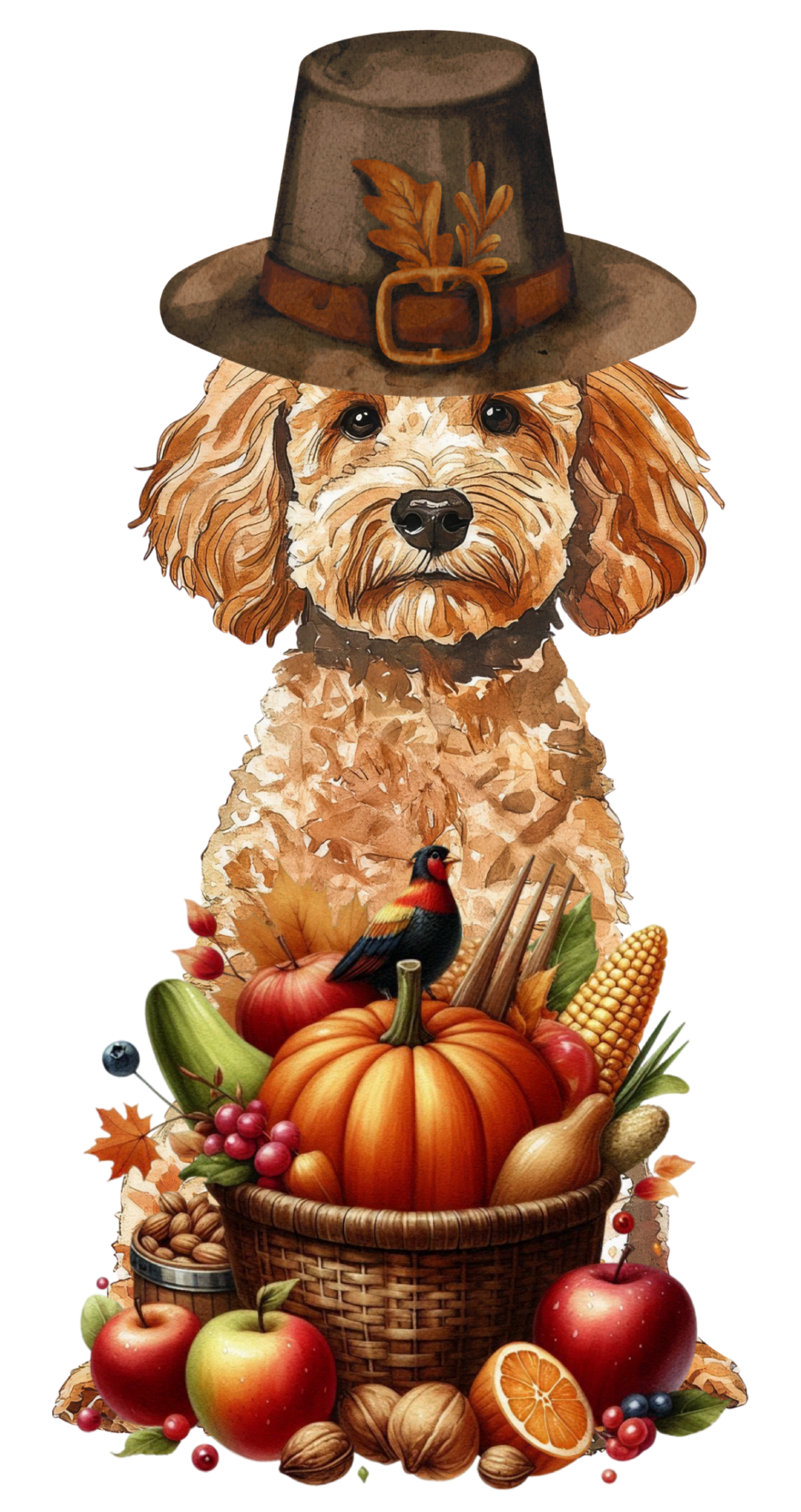 PIPPA BLU DESIGNS TAN DOODLE WITH FALL BASKET