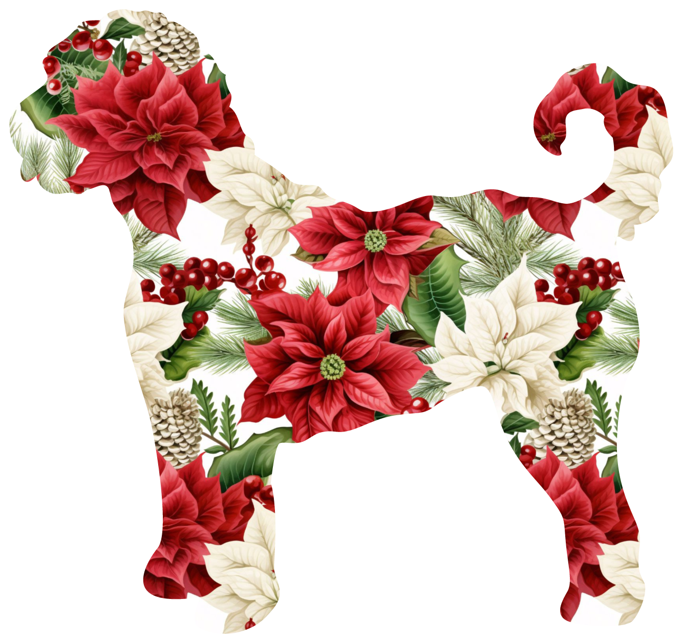 PIPPA BLU DESIGNS CHRISTMAS FLORAL DOODLE