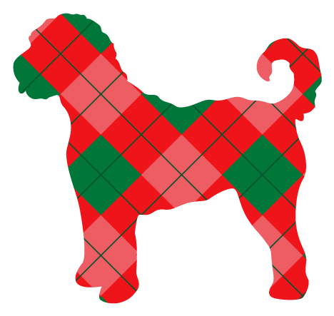 PIPPA BLU DESIGNS RED AND GREEN PLAID DOODLE