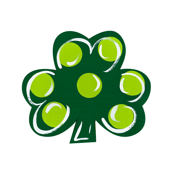 PIPPA BLU DESIGNS GREEN CLOVER WITH DOTS