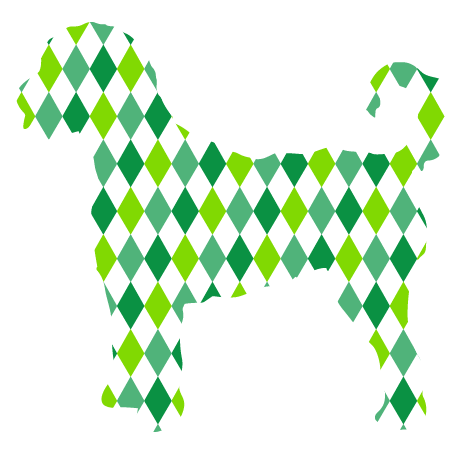 PIPPA BLU DESIGNS GREEN CHECKERED GOLDEN DOODLE