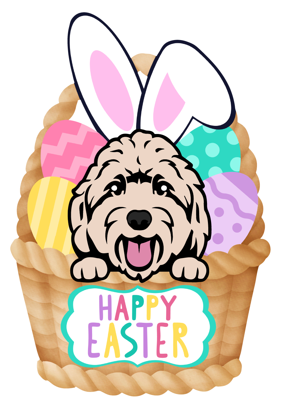 PIPPA BLU DESIGNS HAPPY EASTER CREAM DOODLE
