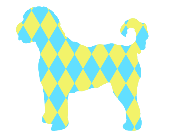 PIPPA BLU DESIGNS BLUE AND GREEN DIAMOND DOODLE
