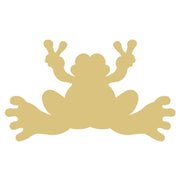 Basic Shape Frog MDF Cutout Jumping Silhouette - Unfinished For DIY