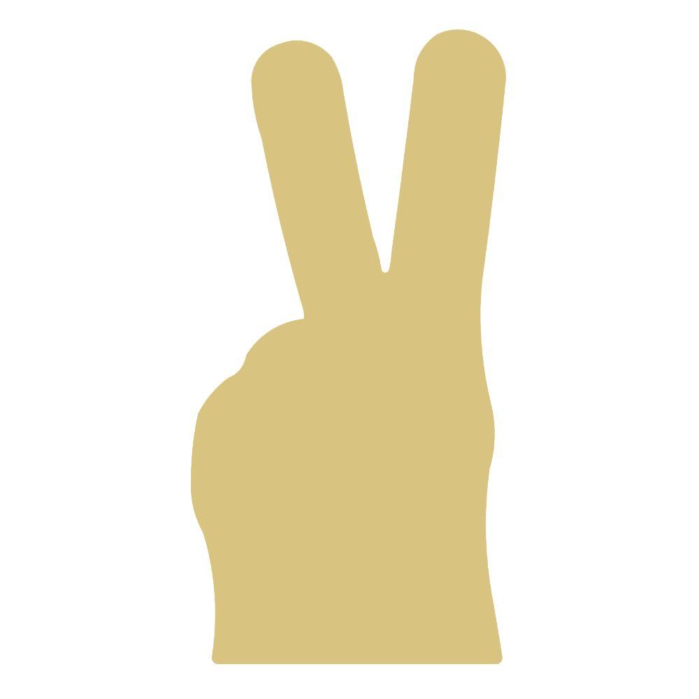 Basic Shape Peace Sign MDF Cutout Silhouette - Unfinished For DIY