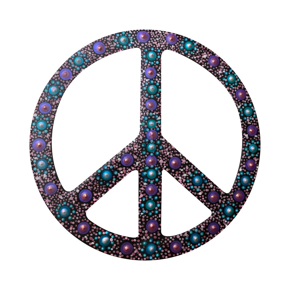 Basic Shape Peace Sign MDF Cutout Peace Sign Silhouette - Unfinished For DIY