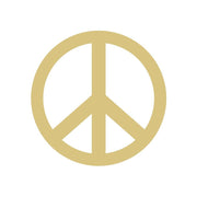 Basic Shape Peace Sign MDF Cutout Peace Sign Silhouette - Unfinished For DIY