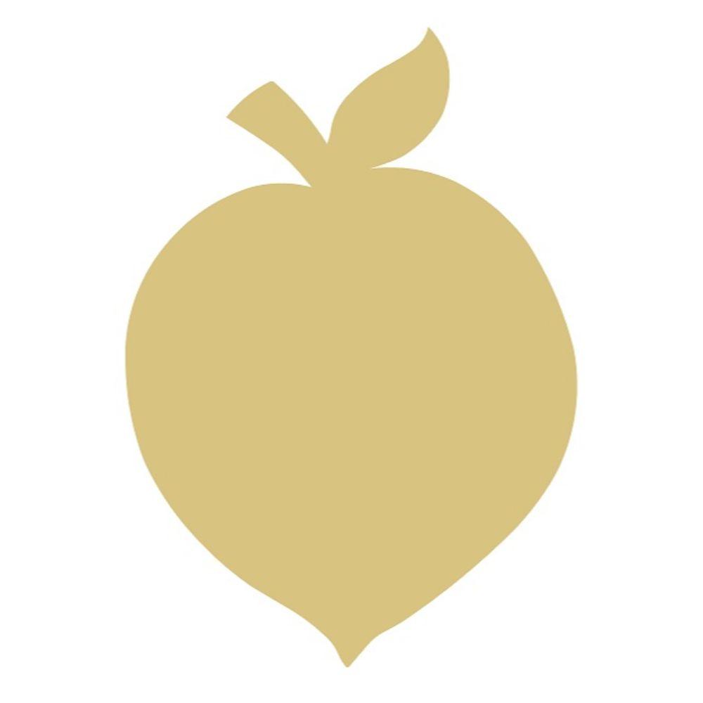 Basic Shape Peach MDF Cutout Silhouette - Unfinished For DIY