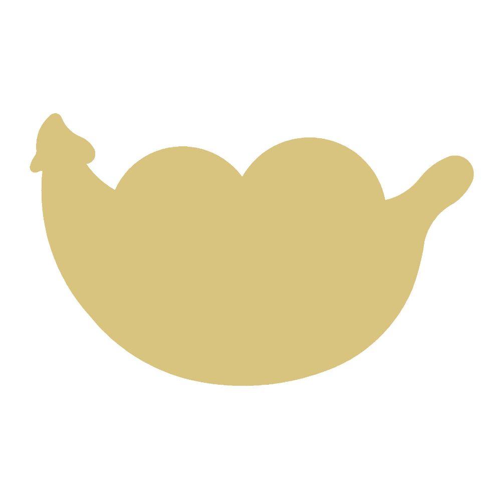 Basic Shape Pea Pod MDF Cutout Silhouette - Unfinished For DIY